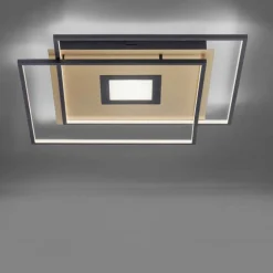 Plafonnier Paul Neuhaus Q-Amira Led Noir, 1 Lumiere, Telecommandes