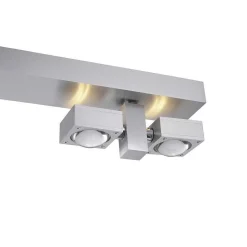 Plafonnier Paul Neuhaus Q-Nemo Led Aluminium, 8 Lumieres, Telecommandes, Changeur De Couleurs
