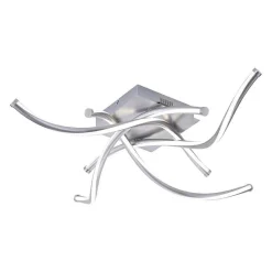 Plafonnier Paul Neuhaus Q-Malina Led Nickel Mat, 4 Lumieres, Telecommandes