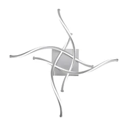 Plafonnier Paul Neuhaus Q-Malina Led Nickel Mat, 4 Lumieres, Telecommandes