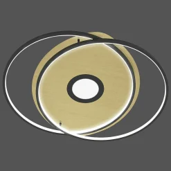 Plafonnier Paul Neuhaus Q-Amira Led Noir, 1 Lumiere, Telecommandes