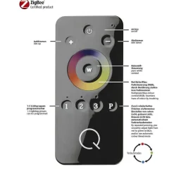 Plafonnier Paul Neuhaus Q-Lenny Led Anthracite, 1 Lumiere, Telecommandes, Changeur De Couleurs