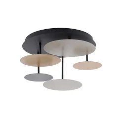 Plafonnier Paul Neuhaus Q-Piato Led Blanc, 1 Lumiere, Telecommandes