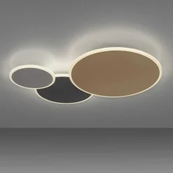 Plafonnier Paul Neuhaus Q-Piato Led Blanc, 1 Lumiere, Telecommandes