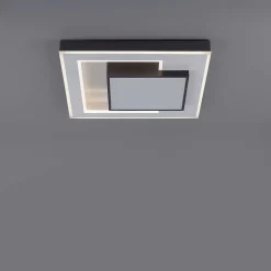 Plafonnier Paul-Neuhaus Q-Alta Led Noir, 1 Lumiere, Telecommandes