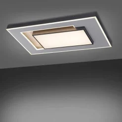 Plafonnier Paul-Neuhaus Q-Alta Led Noir, 1 Lumiere, Telecommandes