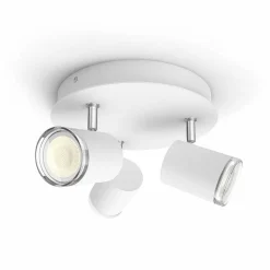 Plafonnier Philips Hue Adore Led Blanc, 3 Lumieres, Telecommandes
