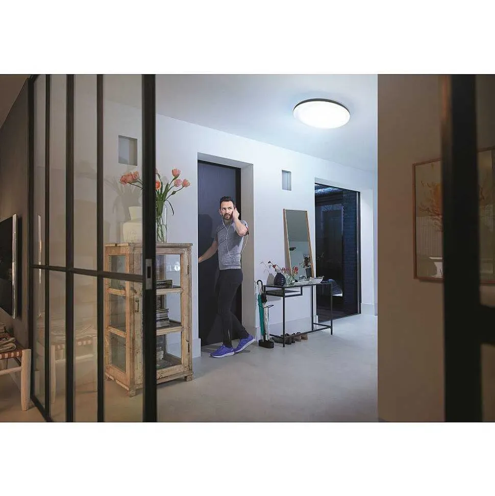 Plafonnier Philips Hue Cher Led Noir, 1 Lumiere, Telecommandes