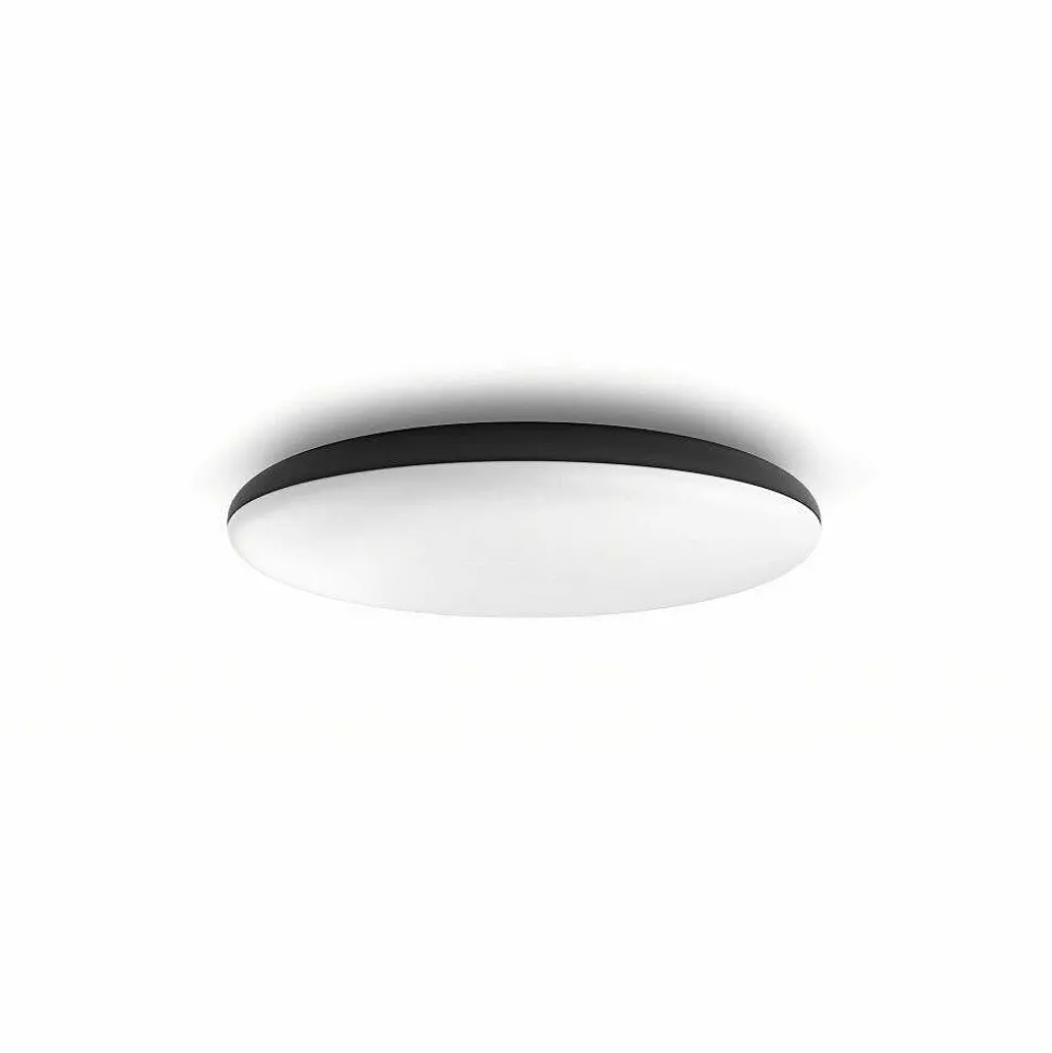 Plafonnier Philips Hue Cher Led Noir, 1 Lumiere, Telecommandes