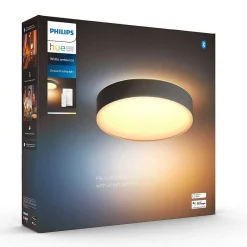 Plafonnier Philips Hue Enrave Led Noir, 1 Lumiere, Telecommandes