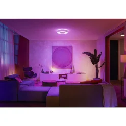Plafonnier Philips Hue Infuse Led Blanc, 1 Lumiere, Changeur De Couleurs