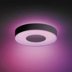 Plafonnier Philips Hue Infuse Led Noir, 1 Lumiere, Changeur De Couleurs