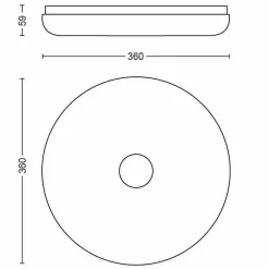 Plafonnier Philips Hue Struana Led Blanc, 1 Lumiere, Telecommandes