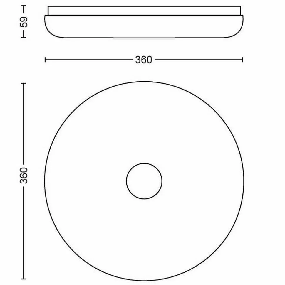 Plafonnier Philips Hue Struana Led Blanc, 1 Lumiere, Telecommandes