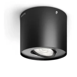 Plafonnier Philips Phase Led Noir, 1 Lumiere