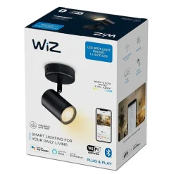 Plafonnier Philips Wiz Imageo Led Noir, 1 Lumiere