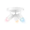 Plafonnier Philips Wiz Imageo Led Blanc, 3 Lumieres, Changeur De Couleurs