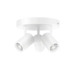 Plafonnier Philips Wiz Imageo Led Blanc, 3 Lumieres, Changeur De Couleurs