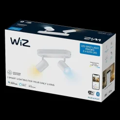 Plafonnier Philips Wiz Imageo Led Blanc, 2 Lumieres
