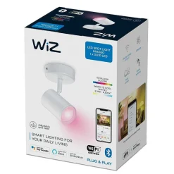 Plafonnier Philips Wiz Imageo Led Blanc, 1 Lumiere, Changeur De Couleurs