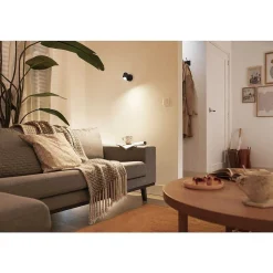 Plafonnier Philips Wiz Imageo Led Noir, 1 Lumiere, Changeur De Couleurs