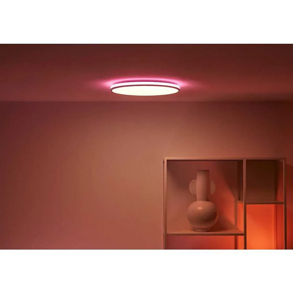 Plafonnier Philips Wiz Rune Led Blanc, 1 Lumiere, Changeur De Couleurs
