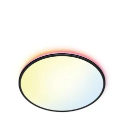 Plafonnier Philips Wiz Rune Led Noir, Blanc, 1 Lumiere, Changeur De Couleurs