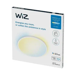 Plafonnier Philips Wiz Superslim Led Blanc, 1 Lumiere, Changeur De Couleurs