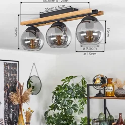 Plafonnier Podre Ecru, 3 Lumieres