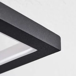 Plafonnier Pompu Led Ecru, Noir, 1 Lumiere