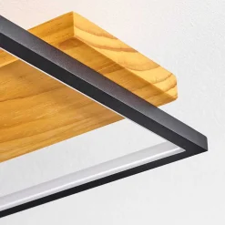 Plafonnier Pompu Led Ecru, Noir, 1 Lumiere