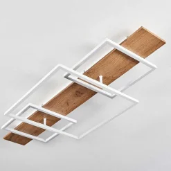 Plafonnier Pompu Led Ecru, Blanc, 1 Lumiere