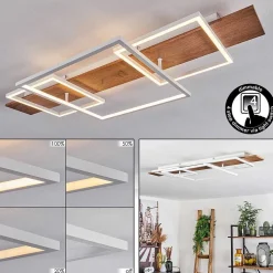 Plafonnier Pompu Led Ecru, Blanc, 1 Lumiere