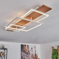 Plafonnier Pompu Led Ecru, Blanc, 1 Lumiere