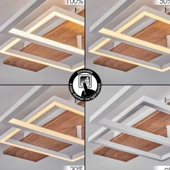 Plafonnier Pompu Led Ecru, Blanc, 1 Lumiere