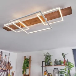 Plafonnier Pompu Led Ecru, Blanc, 1 Lumiere