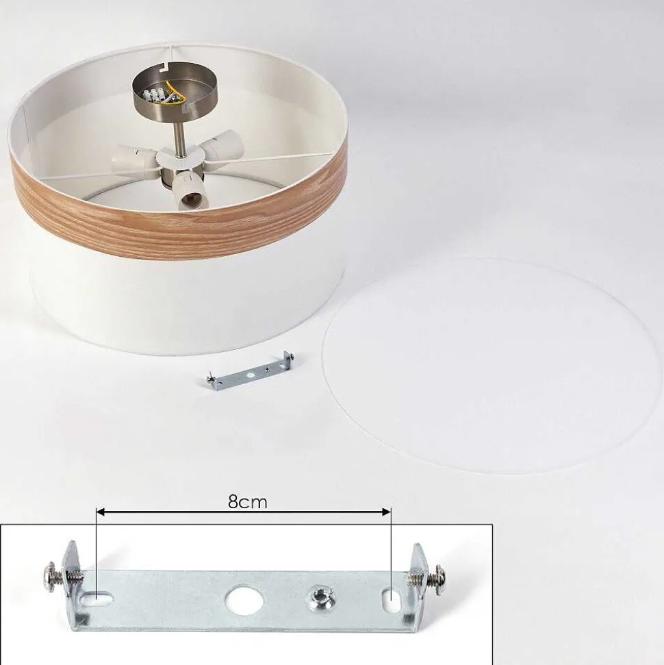 Plafonnier Pontresina Nickel Mat, 3 Lumieres