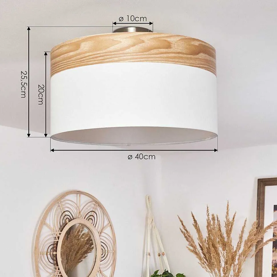 Plafonnier Pontresina Nickel Mat, 3 Lumieres