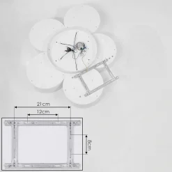 Plafonnier Purus Led Blanc, 1 Lumiere