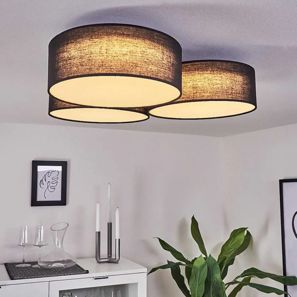 Plafonnier Purus Led Noir, 1 Lumiere