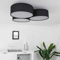 Plafonnier Purus Led Noir, 1 Lumiere