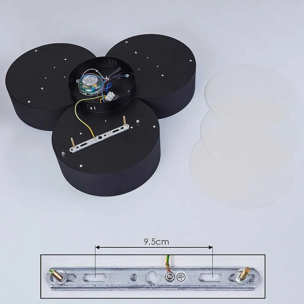 Plafonnier Purus Led Noir, 1 Lumiere