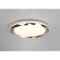 Plafonnier Reality Ando Led Chrome, 1 Lumiere, Telecommandes