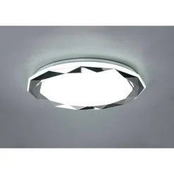 Plafonnier Reality Ando Led Chrome, 1 Lumiere, Telecommandes