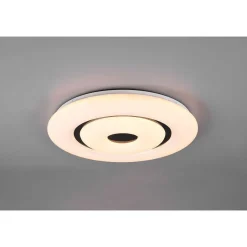 Plafonnier Reality Rana Led Noir, Blanc, 1 Lumiere, Telecommandes, Changeur De Couleurs