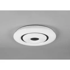 Plafonnier Reality Rana Led Noir, Blanc, 1 Lumiere, Telecommandes, Changeur De Couleurs