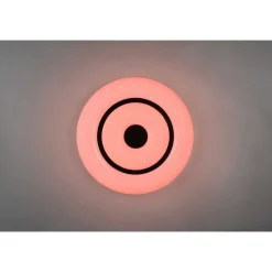 Plafonnier Reality Rana Led Noir, Blanc, 1 Lumiere, Telecommandes, Changeur De Couleurs