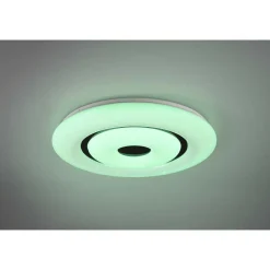 Plafonnier Reality Rana Led Noir, Blanc, 1 Lumiere, Telecommandes, Changeur De Couleurs