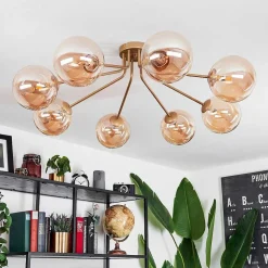 Plafonnier Remaisnil Laiton, 8 Lumieres