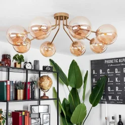 Plafonnier Remaisnil Laiton, 8 Lumieres